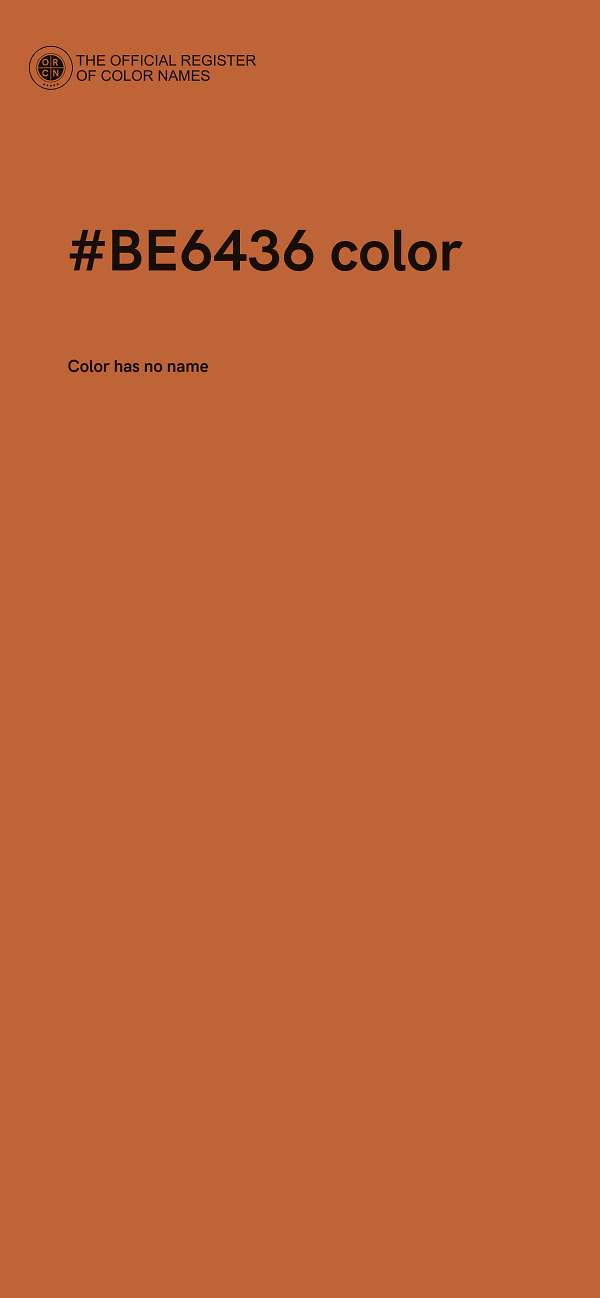 #BE6436 color image