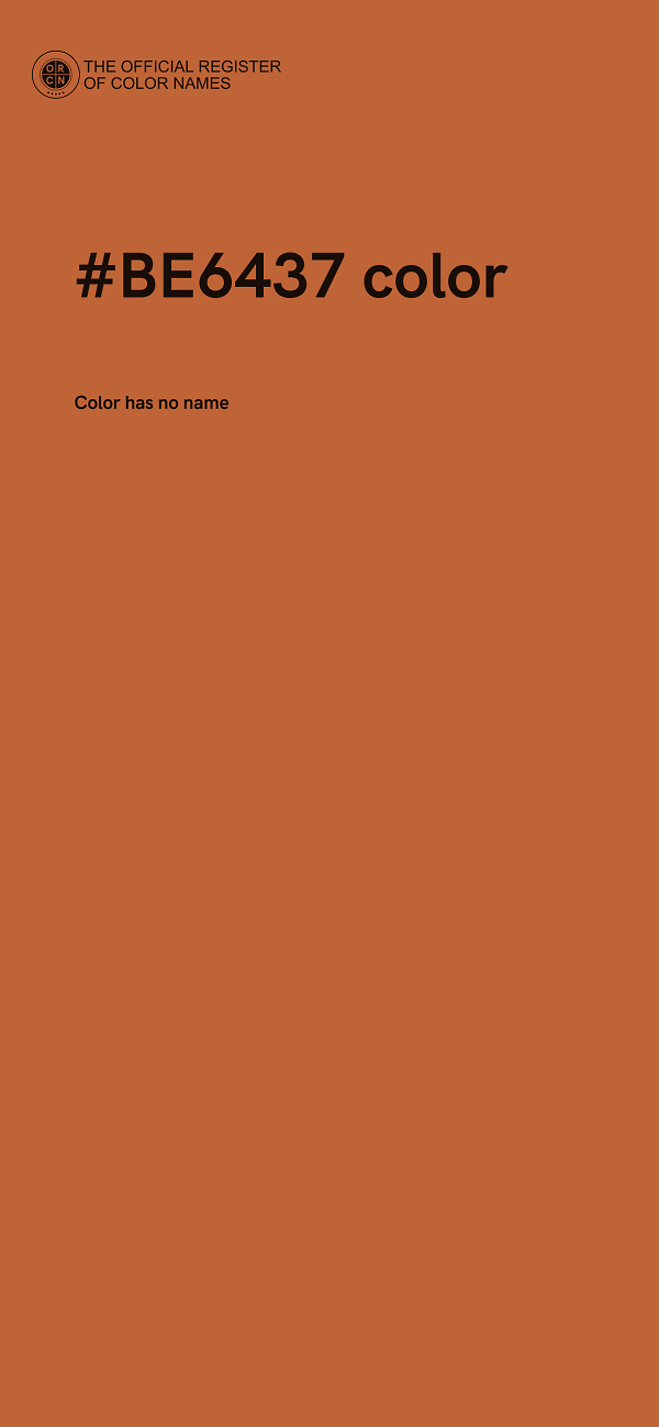 #BE6437 color image