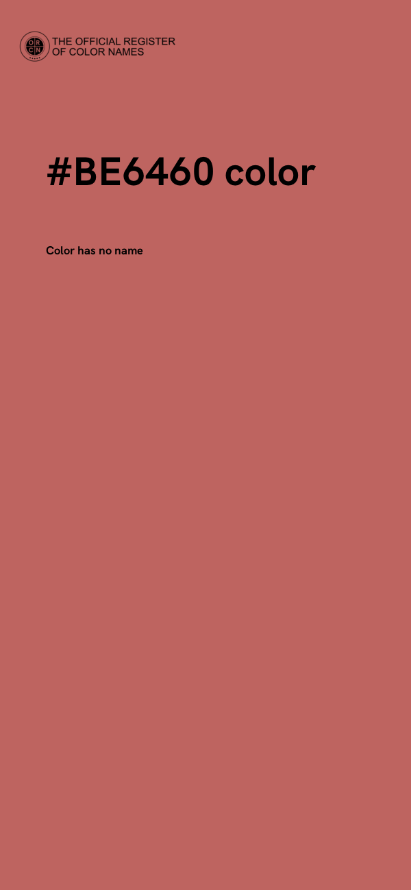 #BE6460 color image