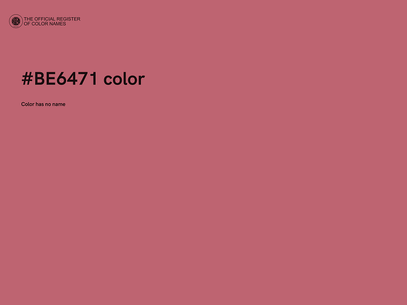 #BE6471 color image