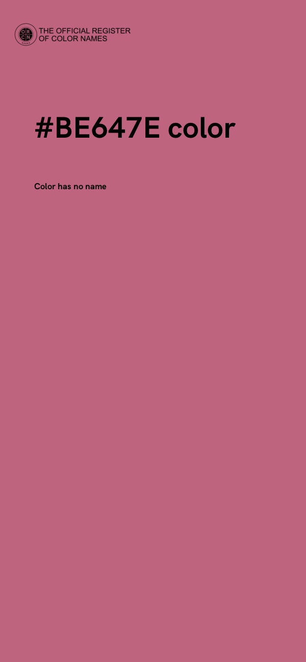 #BE647E color image