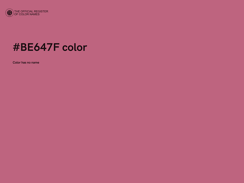 #BE647F color image