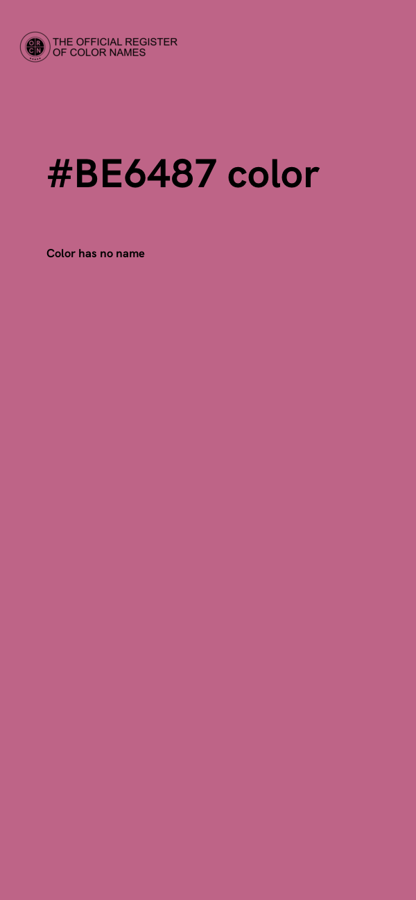 #BE6487 color image