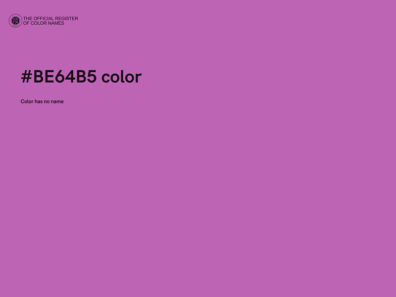#BE64B5 color image