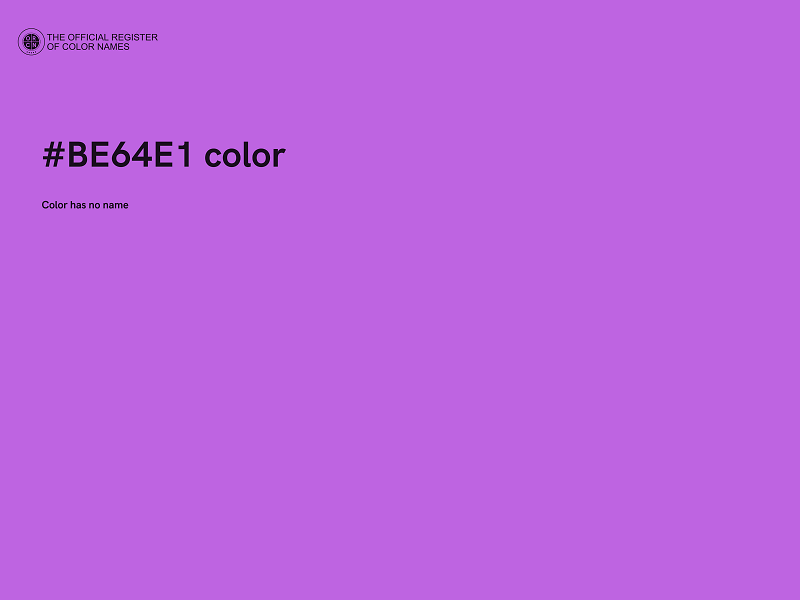 #BE64E1 color image