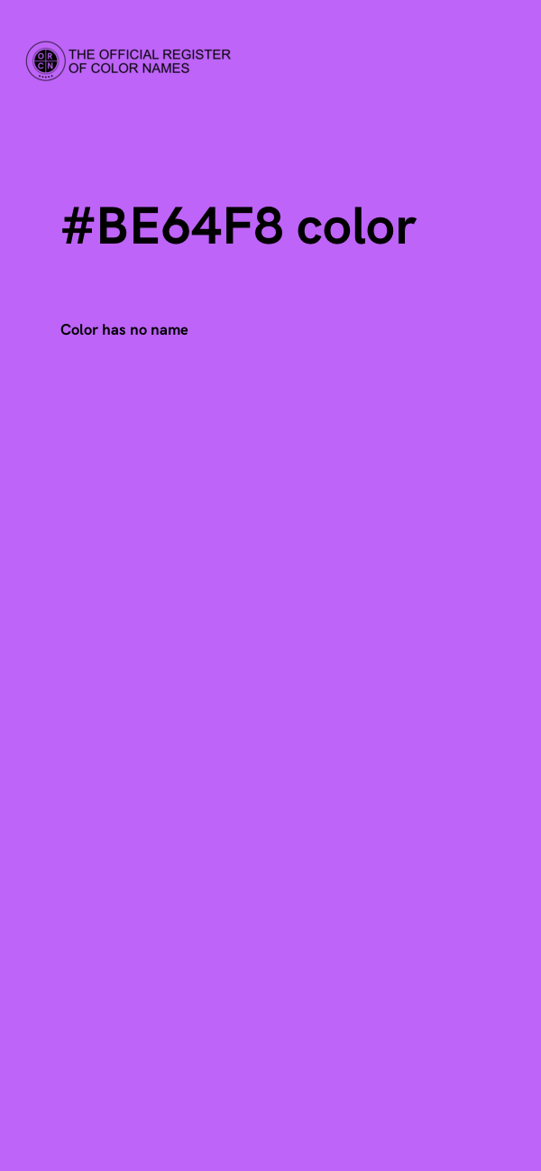 #BE64F8 color image