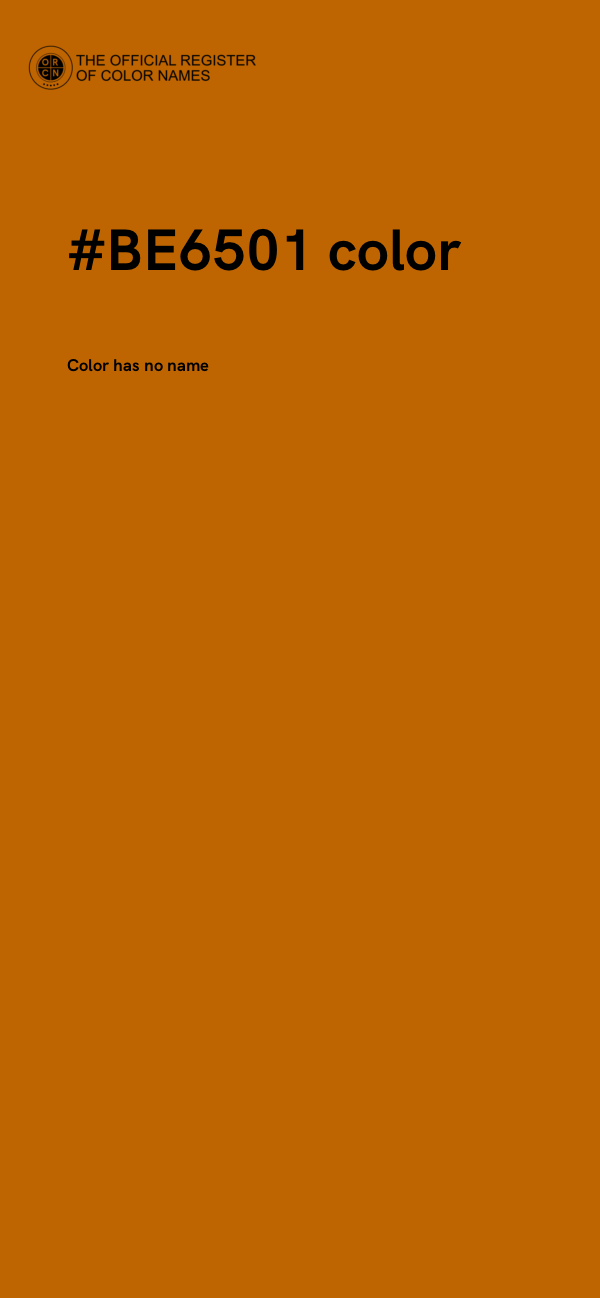 #BE6501 color image