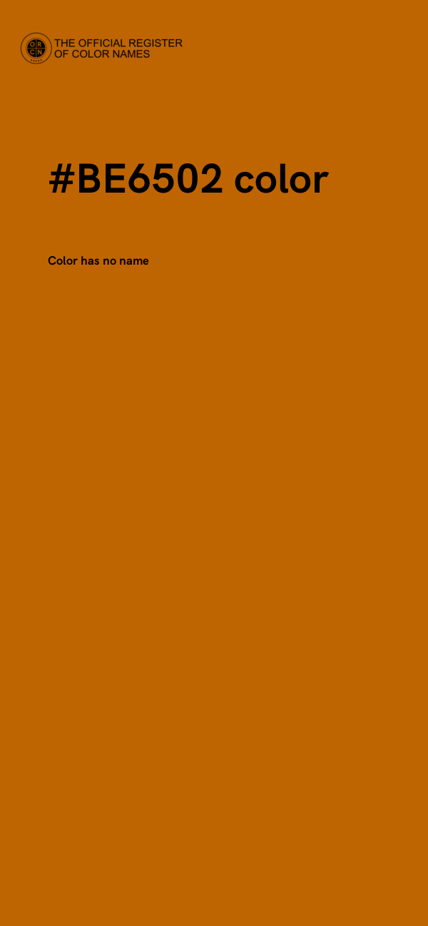 #BE6502 color image