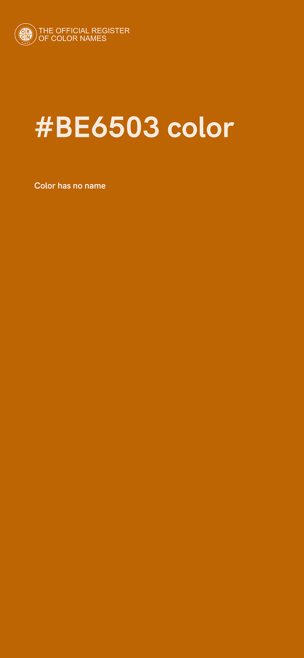 #BE6503 color image