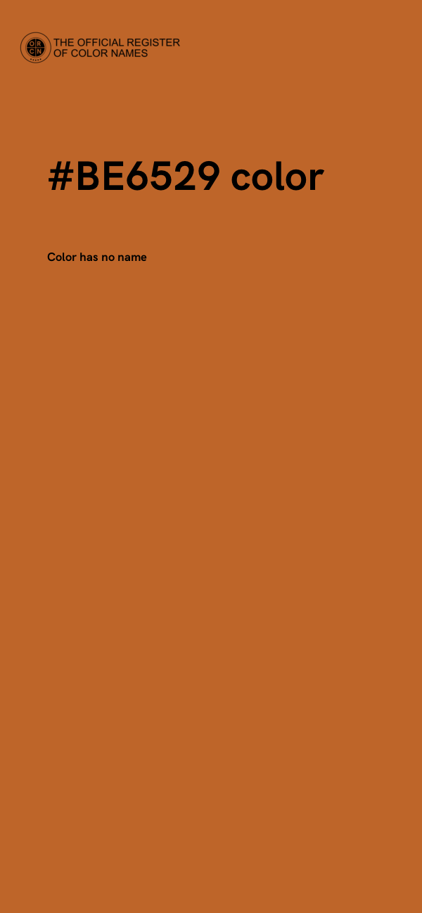 #BE6529 color image