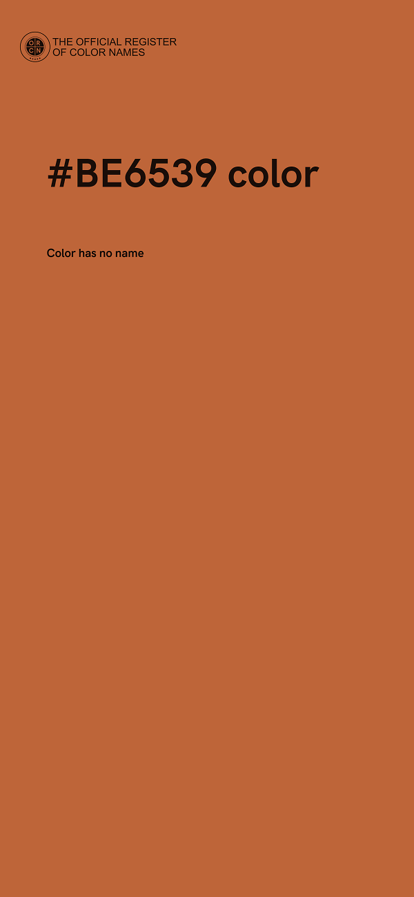 #BE6539 color image