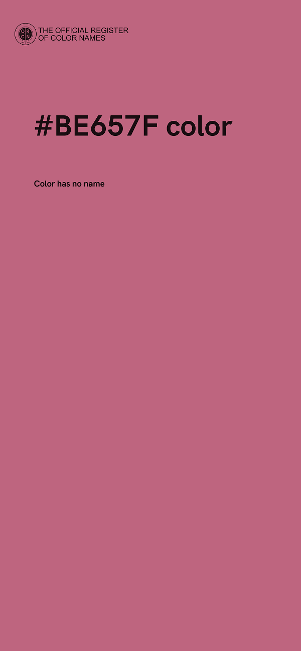 #BE657F color image
