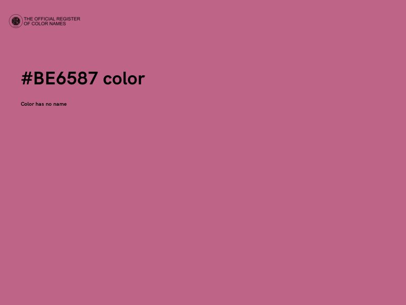 #BE6587 color image
