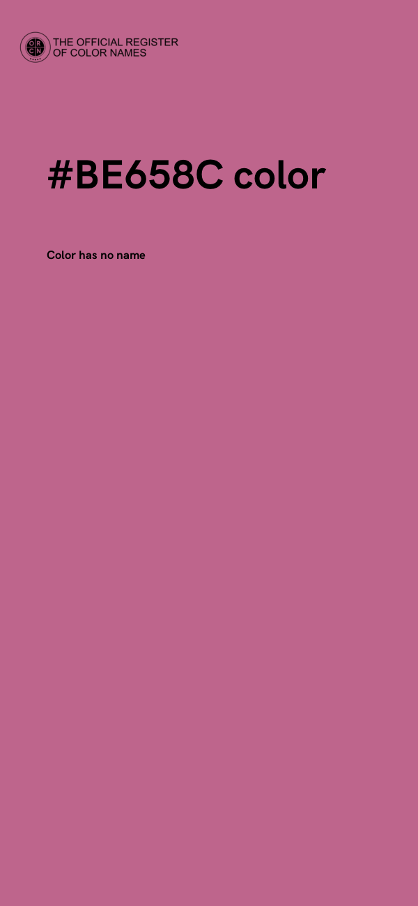 #BE658C color image