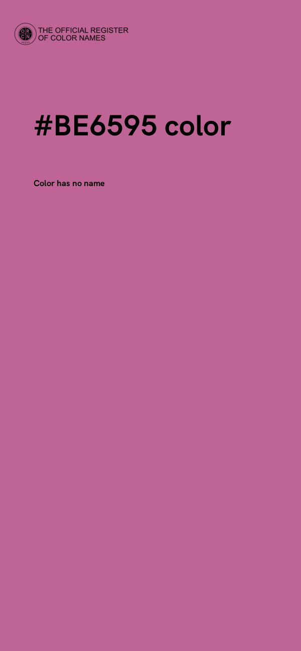 #BE6595 color image