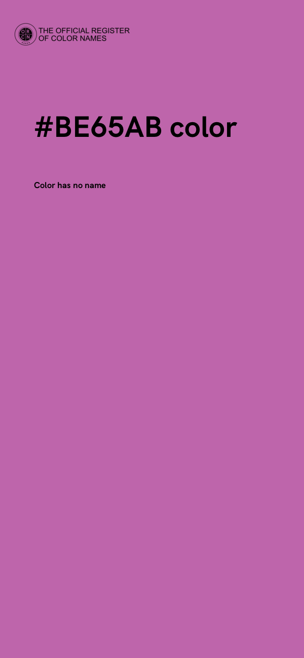 #BE65AB color image