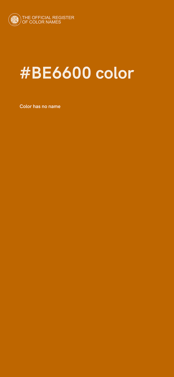 #BE6600 color image