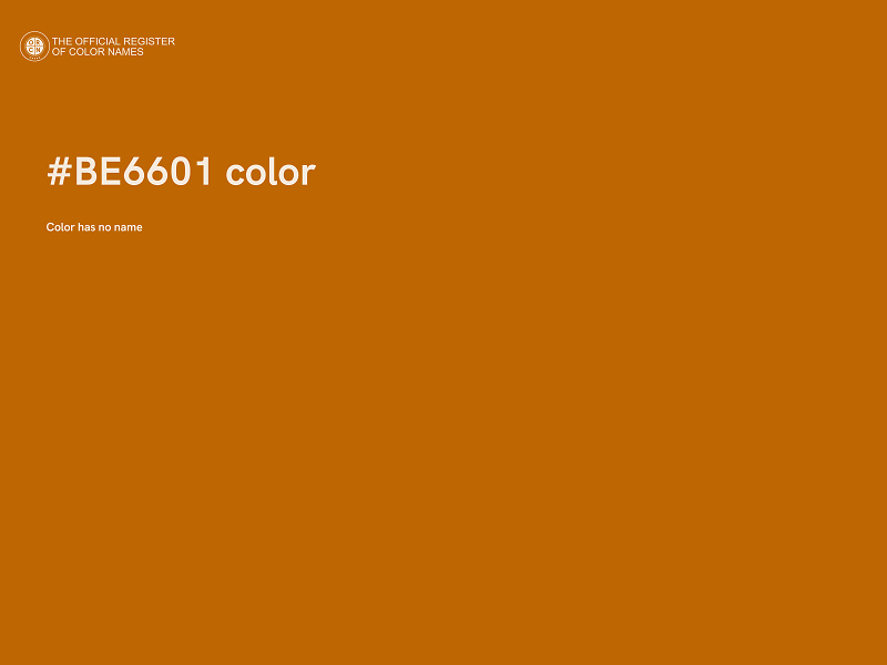 #BE6601 color image