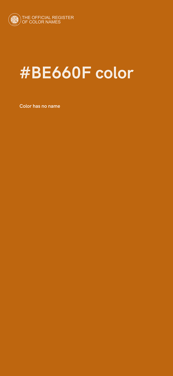 #BE660F color image