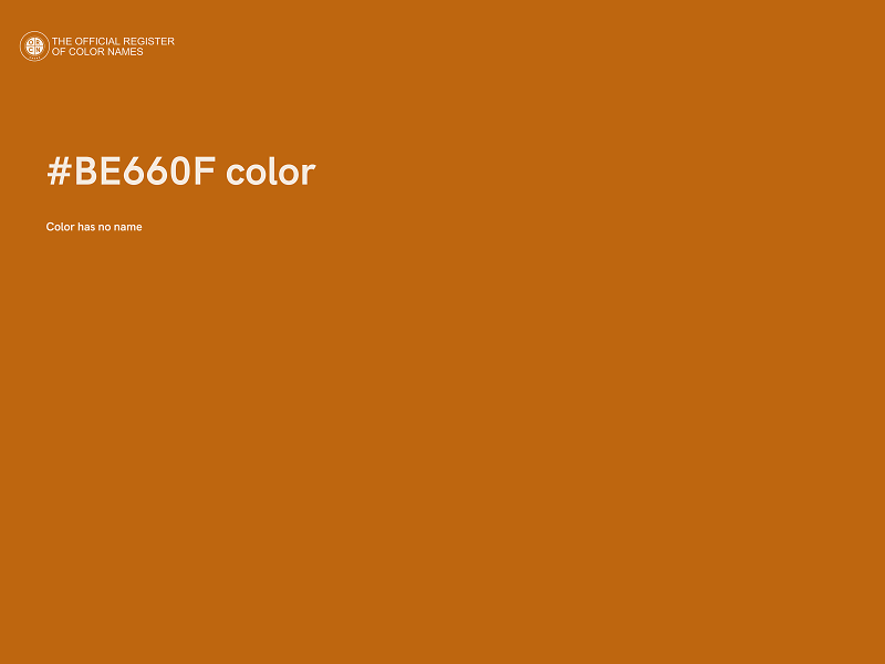 #BE660F color image