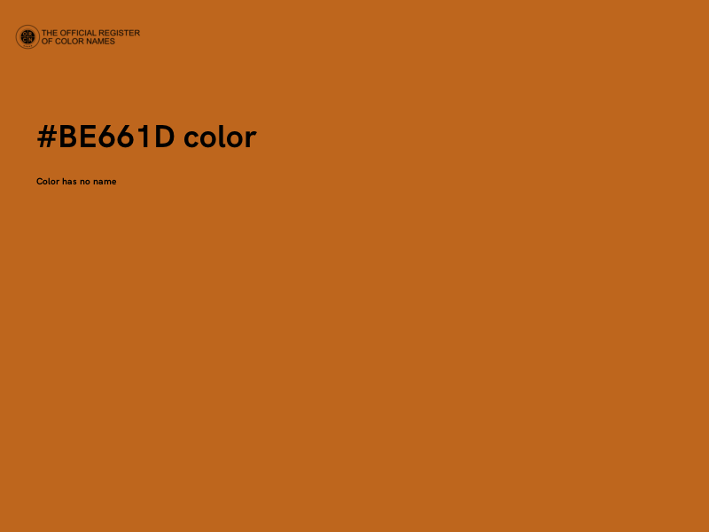 #BE661D color image