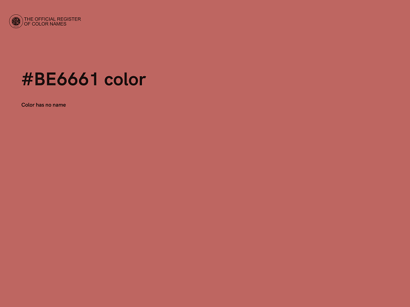 #BE6661 color image