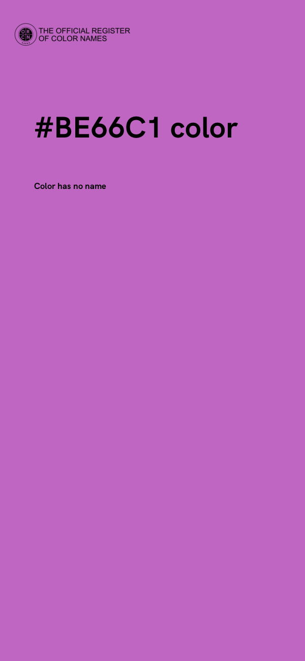 #BE66C1 color image