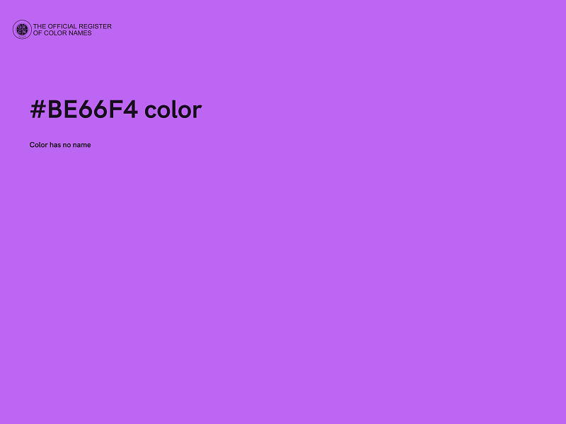 #BE66F4 color image