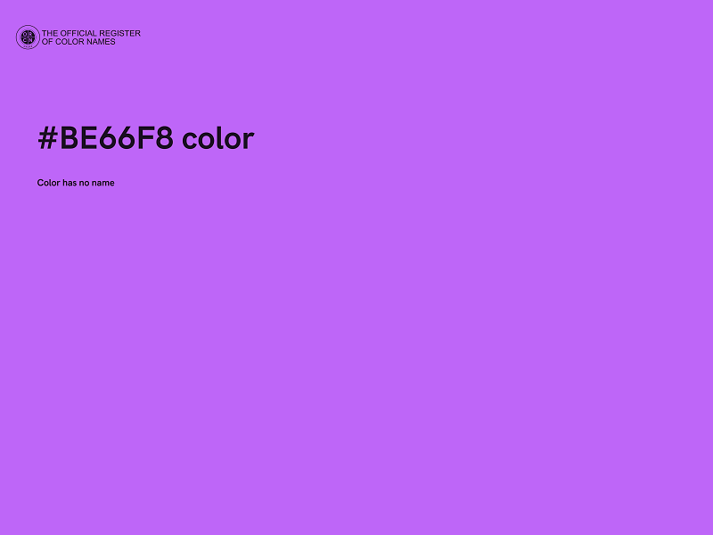 #BE66F8 color image