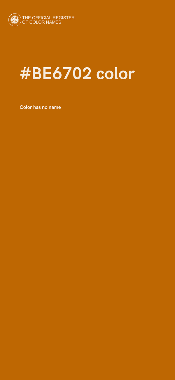 #BE6702 color image
