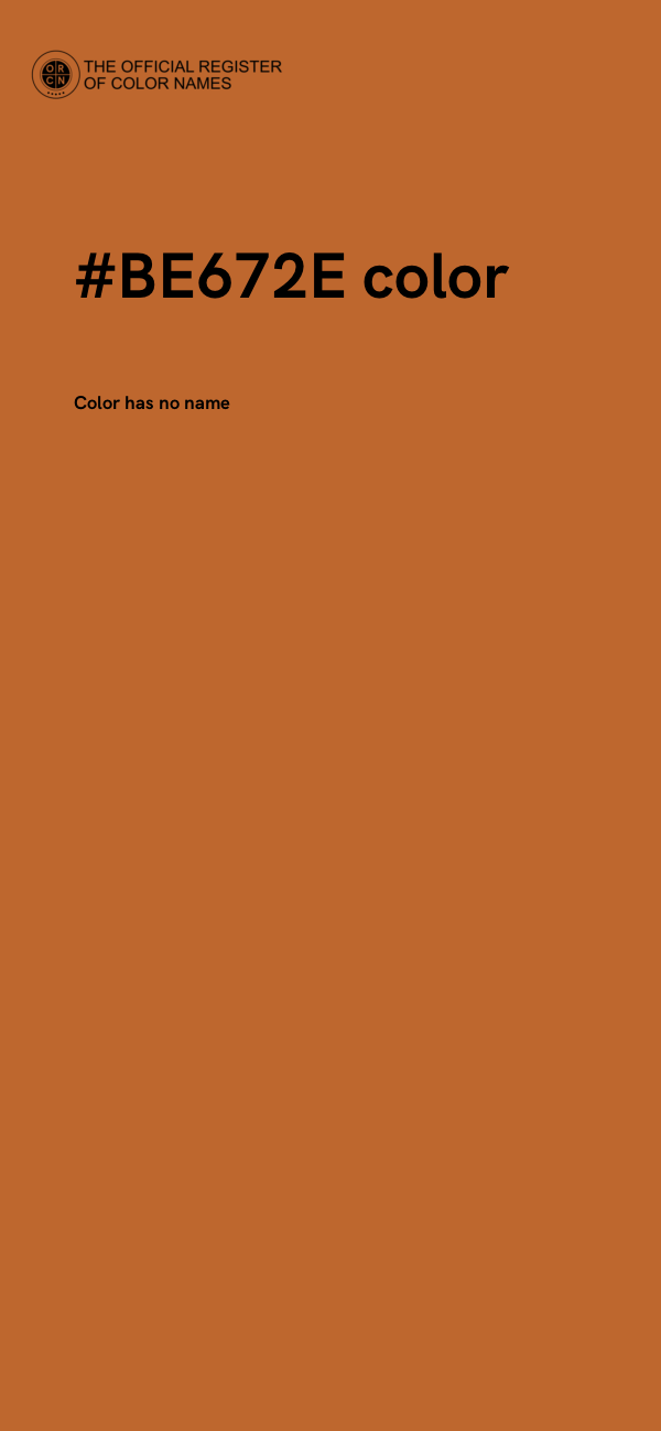 #BE672E color image