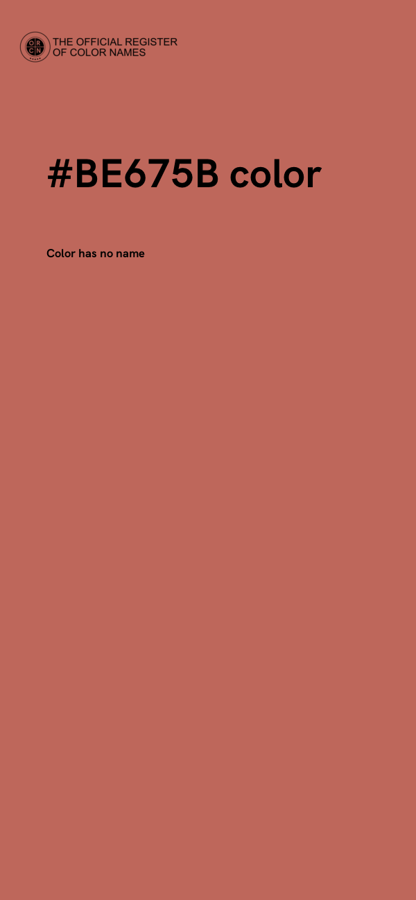 #BE675B color image