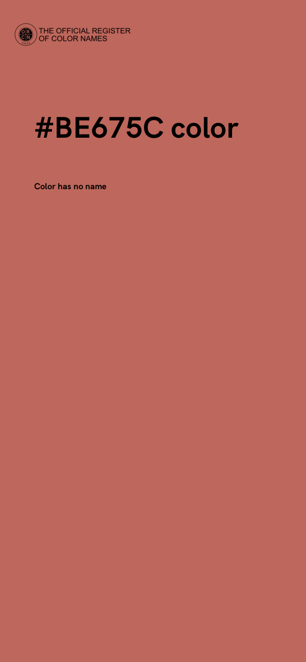 #BE675C color image