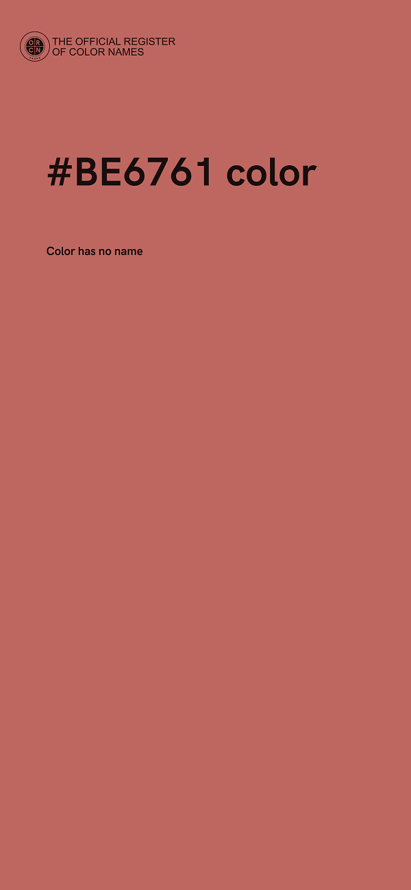#BE6761 color image