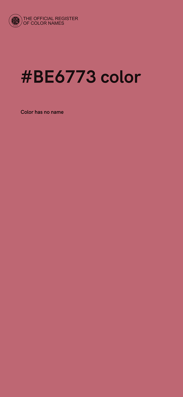 #BE6773 color image
