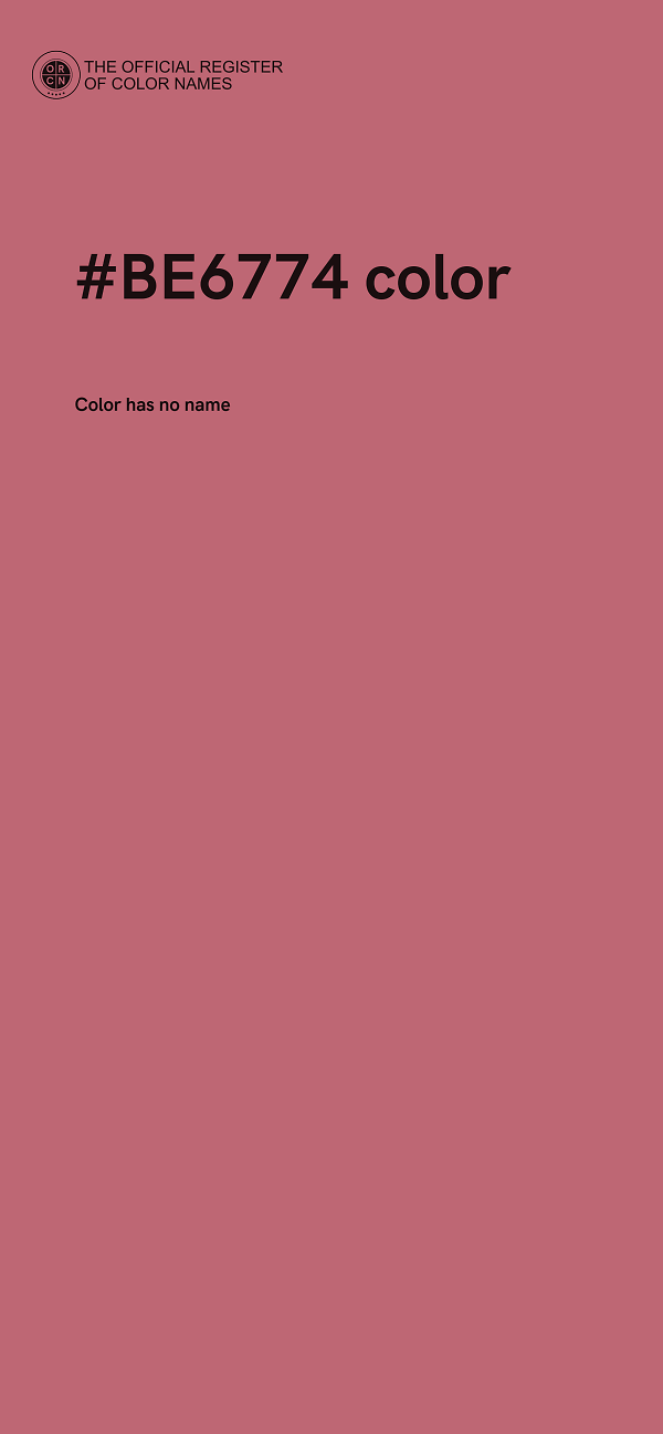 #BE6774 color image