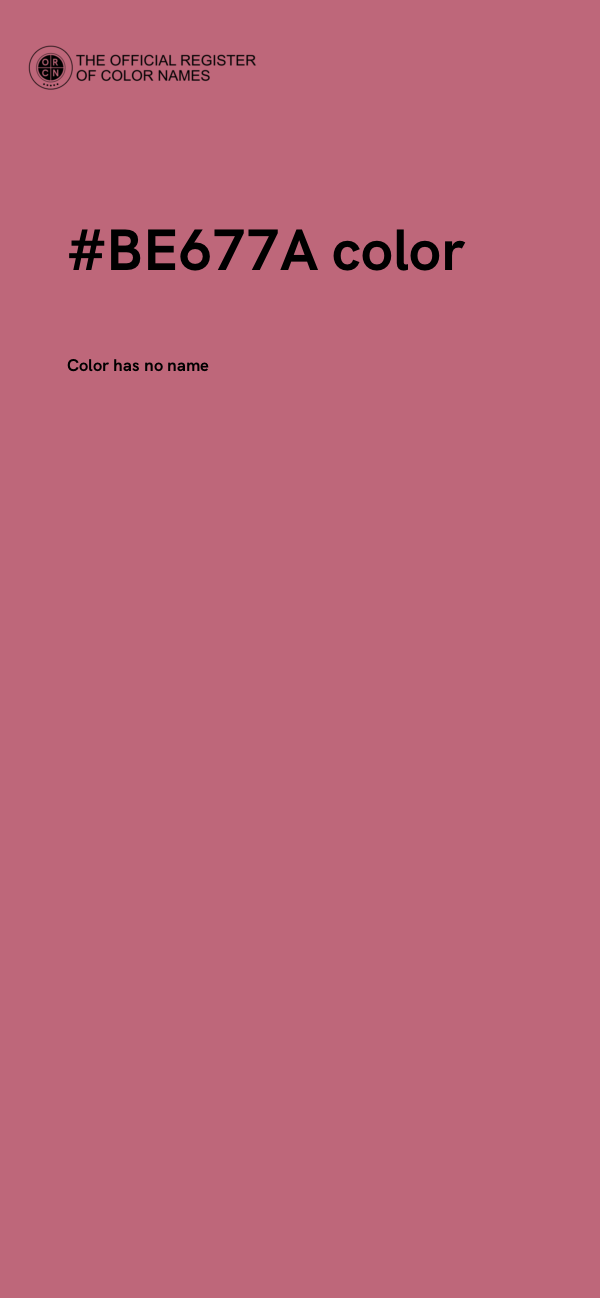 #BE677A color image