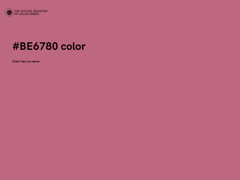 #BE6780 color image