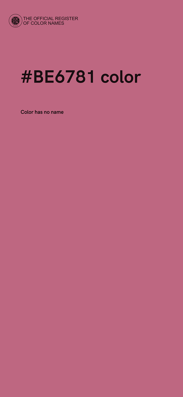 #BE6781 color image