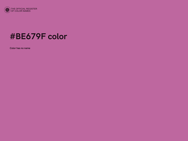 #BE679F color image