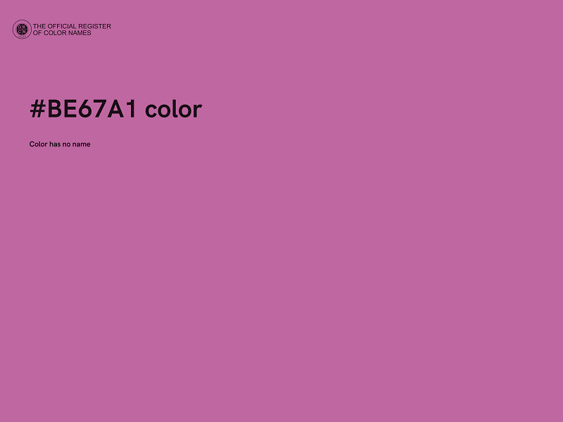 #BE67A1 color image