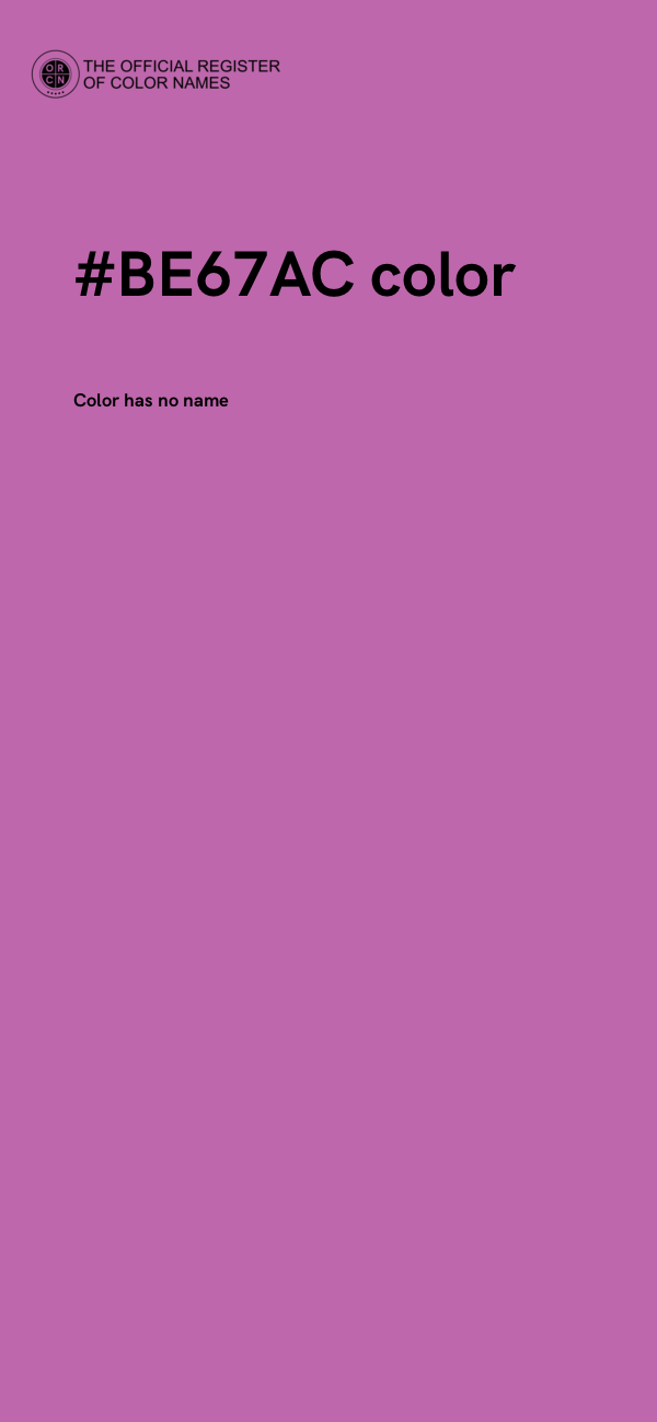 #BE67AC color image