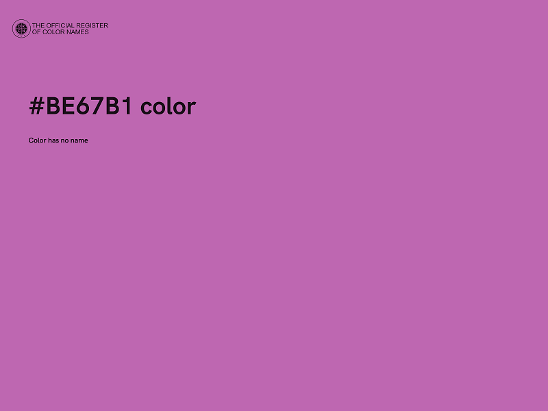 #BE67B1 color image