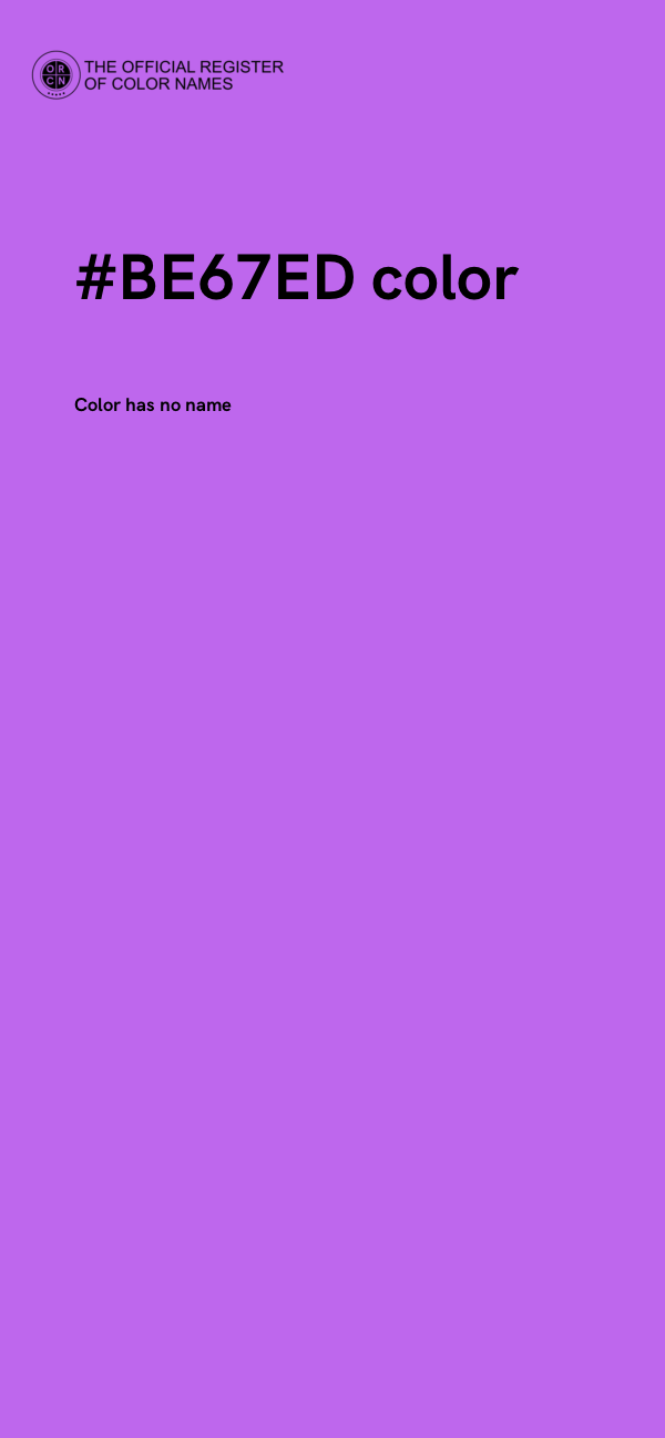 #BE67ED color image