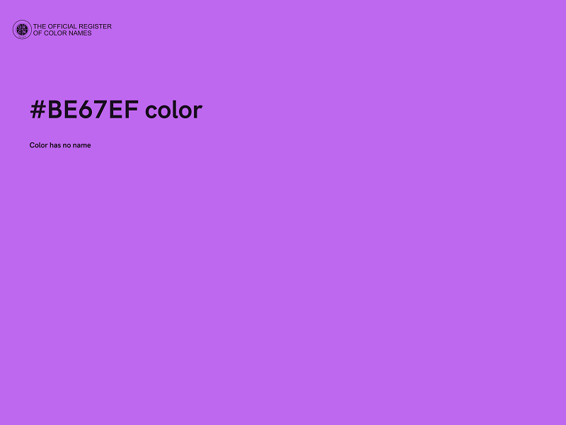 #BE67EF color image