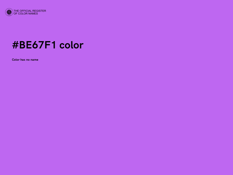 #BE67F1 color image