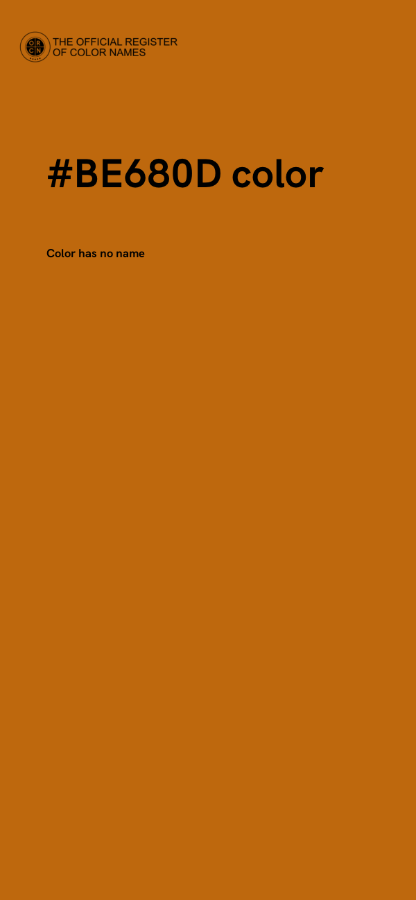 #BE680D color image