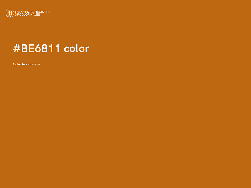 #BE6811 color image