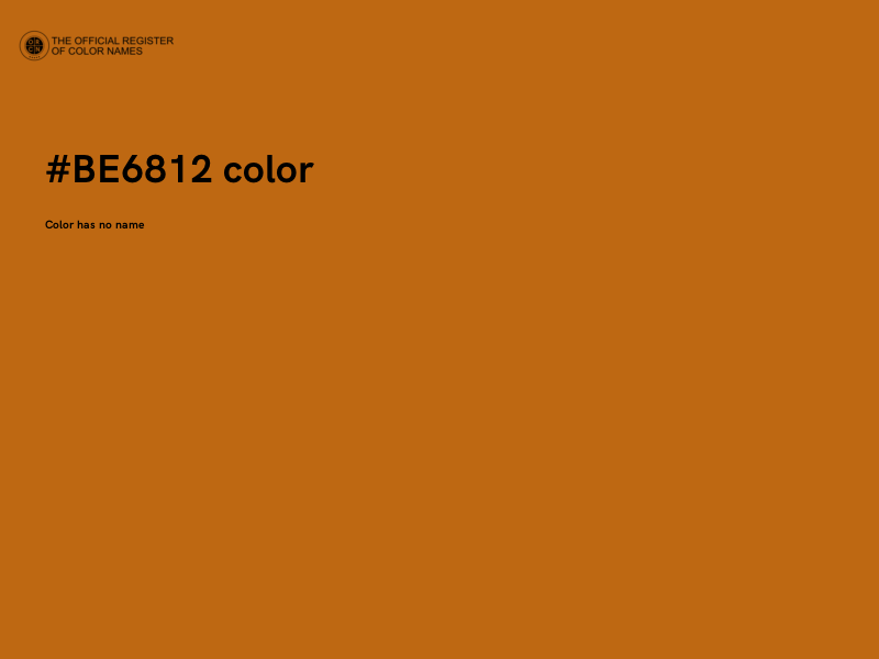 #BE6812 color image