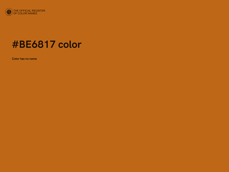 #BE6817 color image